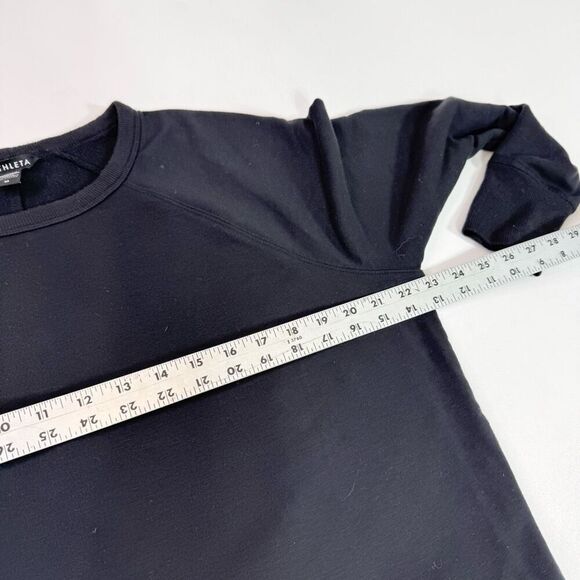 Athleta Top Womens Medium Black Long Sleeve Thumbhole Sweatshirt Material - Picture 4 of 9